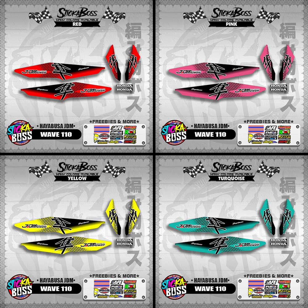 WAVE 110 DECALS ( HAYABUSA JDM)【WITH FREEBIES】