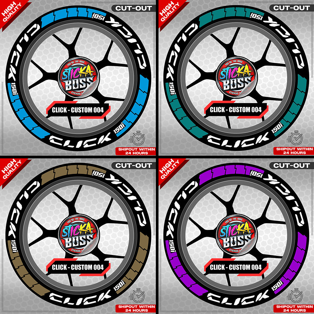 CLICK 150 MAGS STICKER SET ( 2 MAGS ) - CUSTOM 004 | VINYL WATERPROOF CUT-OUT DECALS