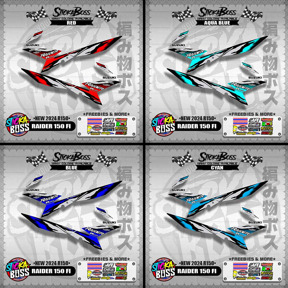 RAIDER 150 FI DECALS ( NEW 2024 R150 )【WITH FREEBIES】