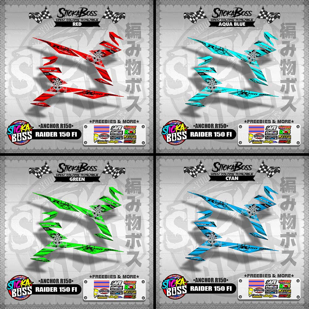 RAIDER 150 FI DECALS ( ANCHOR R150 )【WITH FREEBIES】