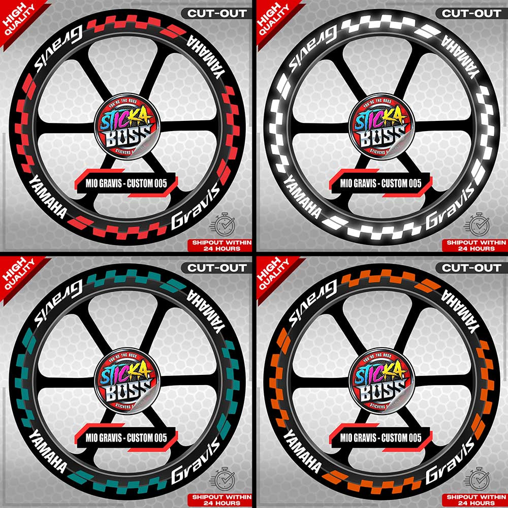 MIO GRAVIS MAG STICKER SET ( 2 MAGS ) - CUSTOM 005 | VINYL WATERPROOF CUT-OUT DECALS