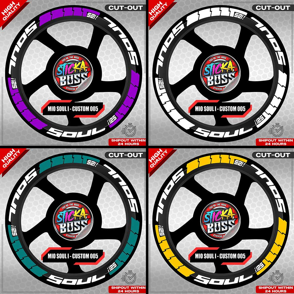 MIO SOUL I 125 MAG STICKER SET ( 2 MAGS ) - CUSTOM 005 | VINYL WATERPROOF CUT-OUT DECALS