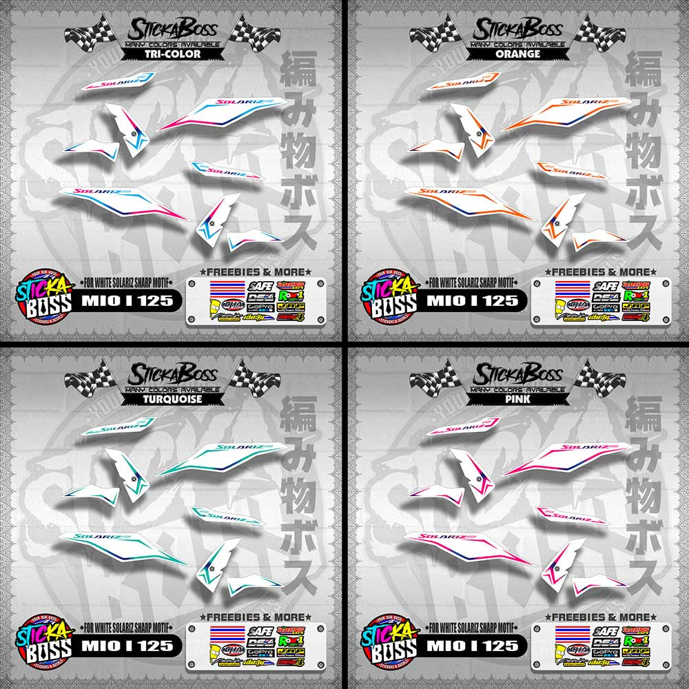MIO I 125 MALAYSIAN DECALS ( FOR WHITE SOLARIZ SHARP MOTIF )【WITH FREEBIES】