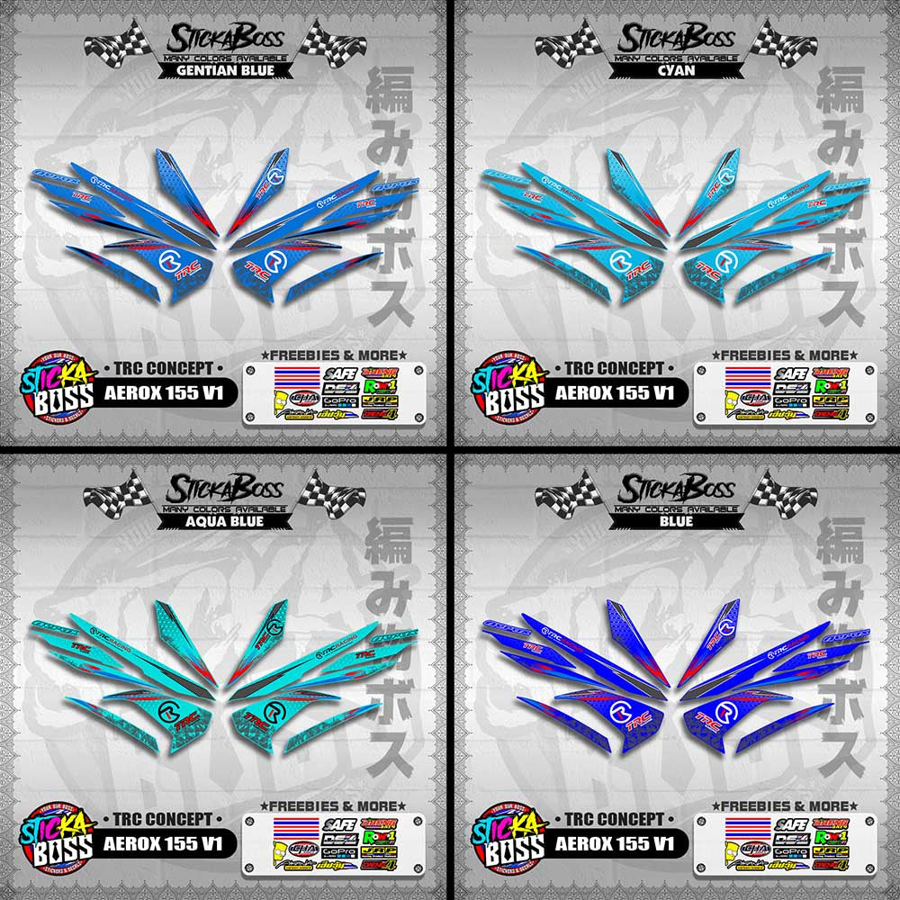 AEROX 155 V1 DECALS ( TRC CONCEPT )【WITH FREEBIES】
