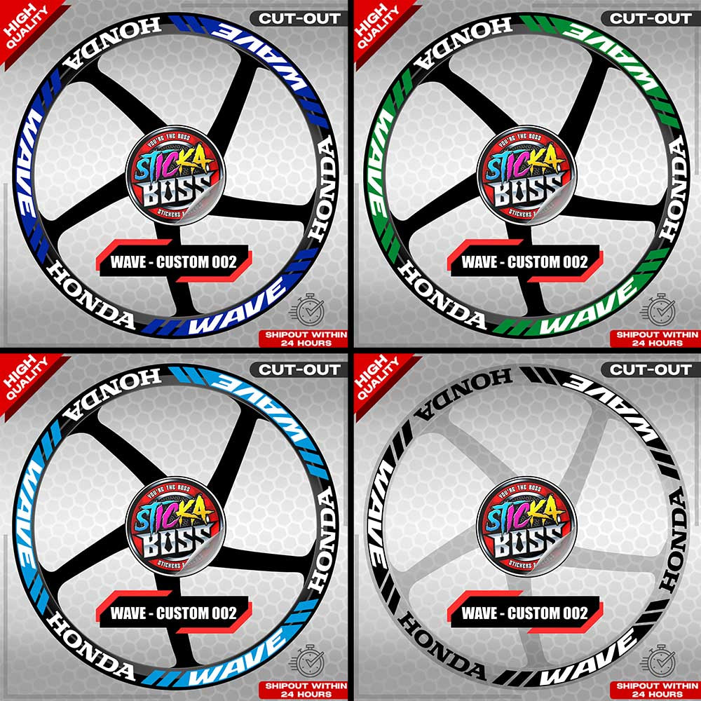 WAVE 110 / 125 MAG STICKER SET ( 2 MAGS ) - CUSTOM 002 | VINYL WATERPROOF CUT-OUT DECALS