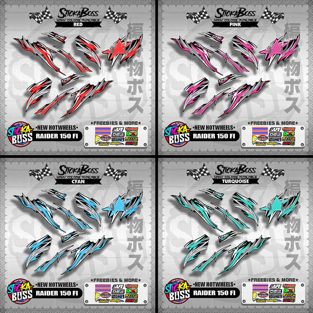 CLICK V3 DECALS ( NEW TRIBAL FIRE )【WITH FREEBIES】