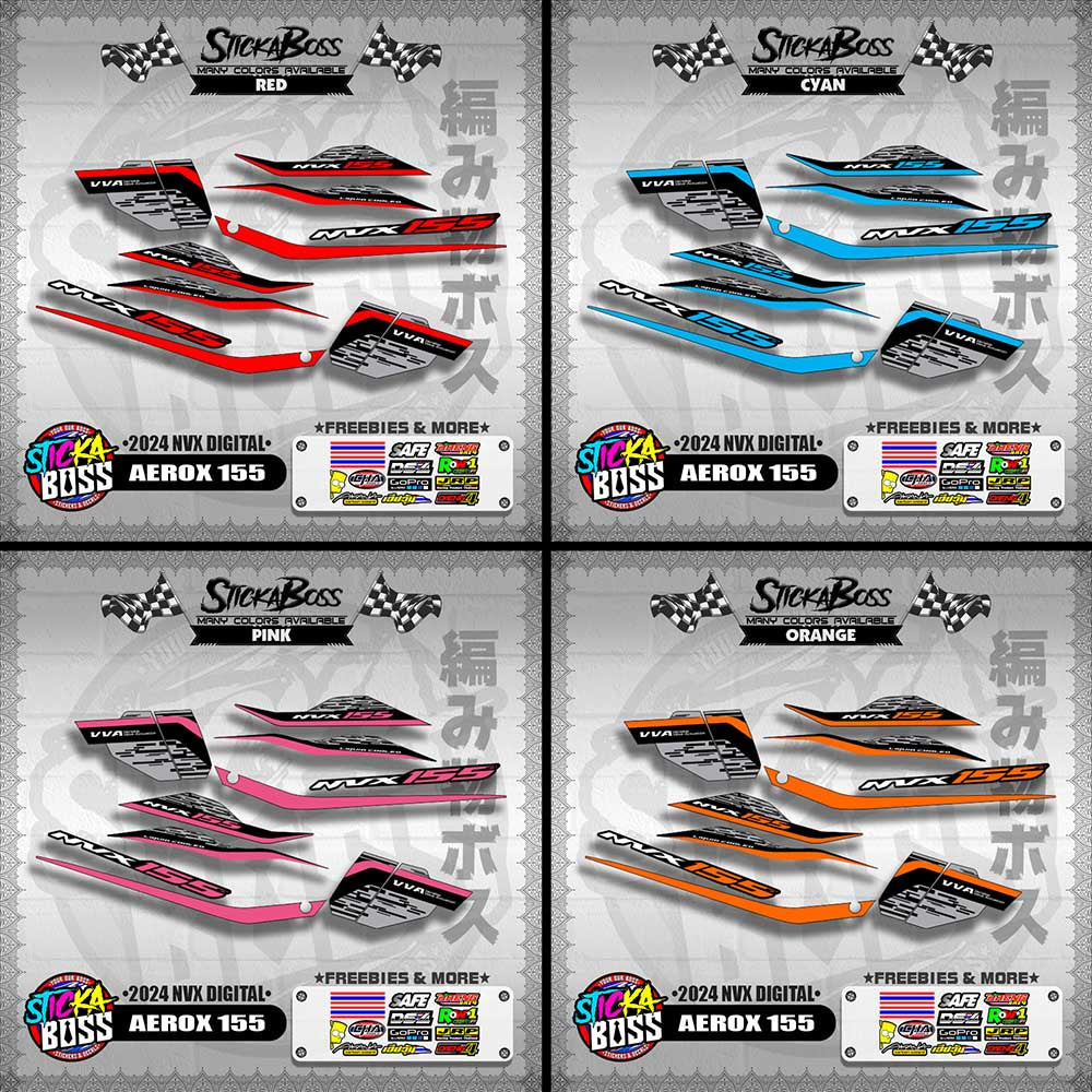 AEROX 155 DECALS ( 2024 NVX DIGITAL )【WITH FREEBIES】