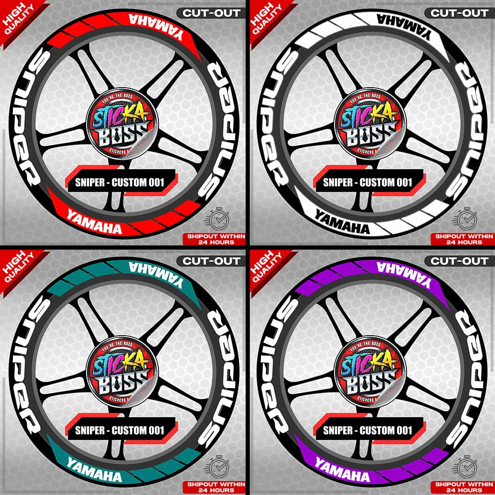 SNIPER 150 / 155 MAGS STICKER SET ( 2 MAGS ) - CUSTOM 001 | VINYL WATERPROOF CUT-OUT DECALS