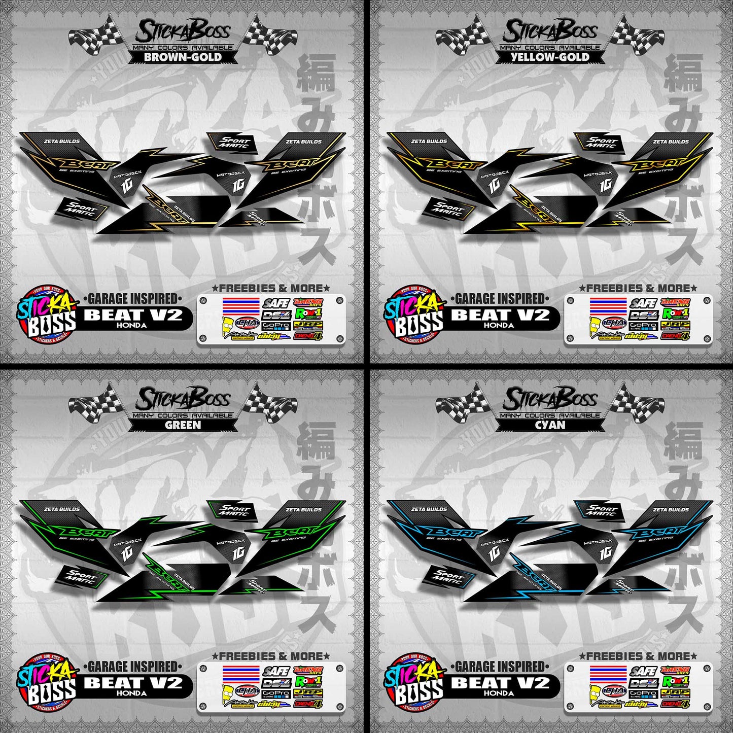 BEAT V2 DECALS ( GARAGE INSPIRED )【WITH FREEBIES】