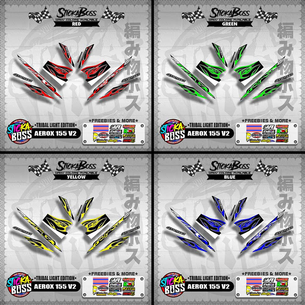AEROX 155 V2 DECALS ( TRIBAL LIGHT EDITION )【WITH FREEBIES】