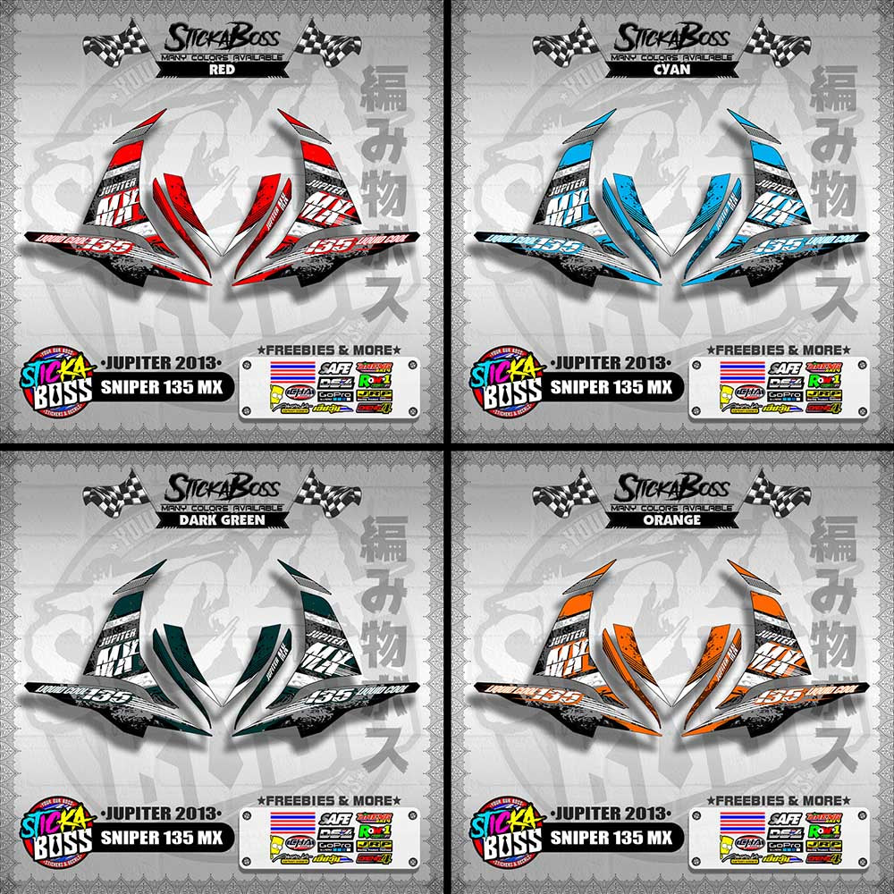 SNIPER 135 MX DECALS ( JUPITER 2013 )【WITH FREEBIES】