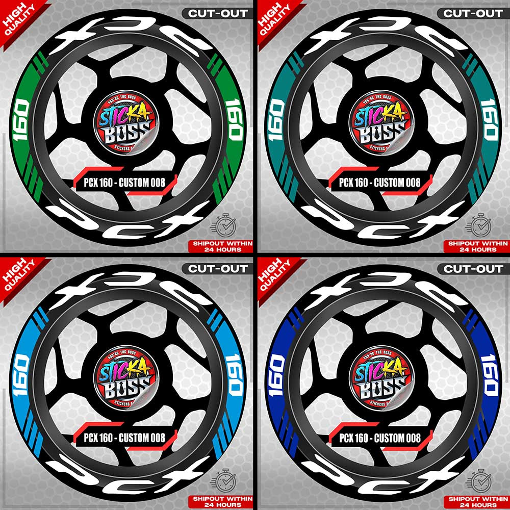 PCX 160 MAG STICKER SET ( 2 MAGS ) - CUSTOM 008 | VINYL WATERPROOF CUT-OUT DECALS