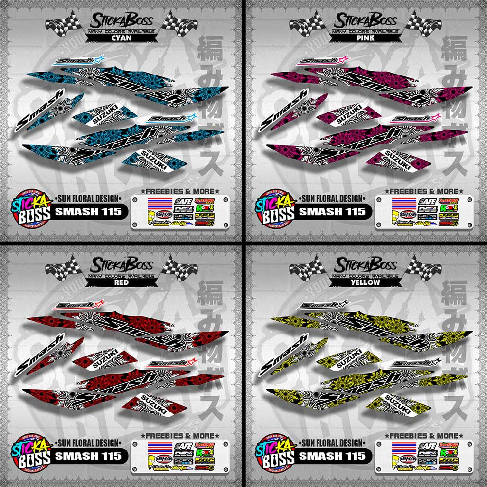 SMASH 115 DECALS ( SUN FLORAL DESIGN )【WITH FREEBIES】