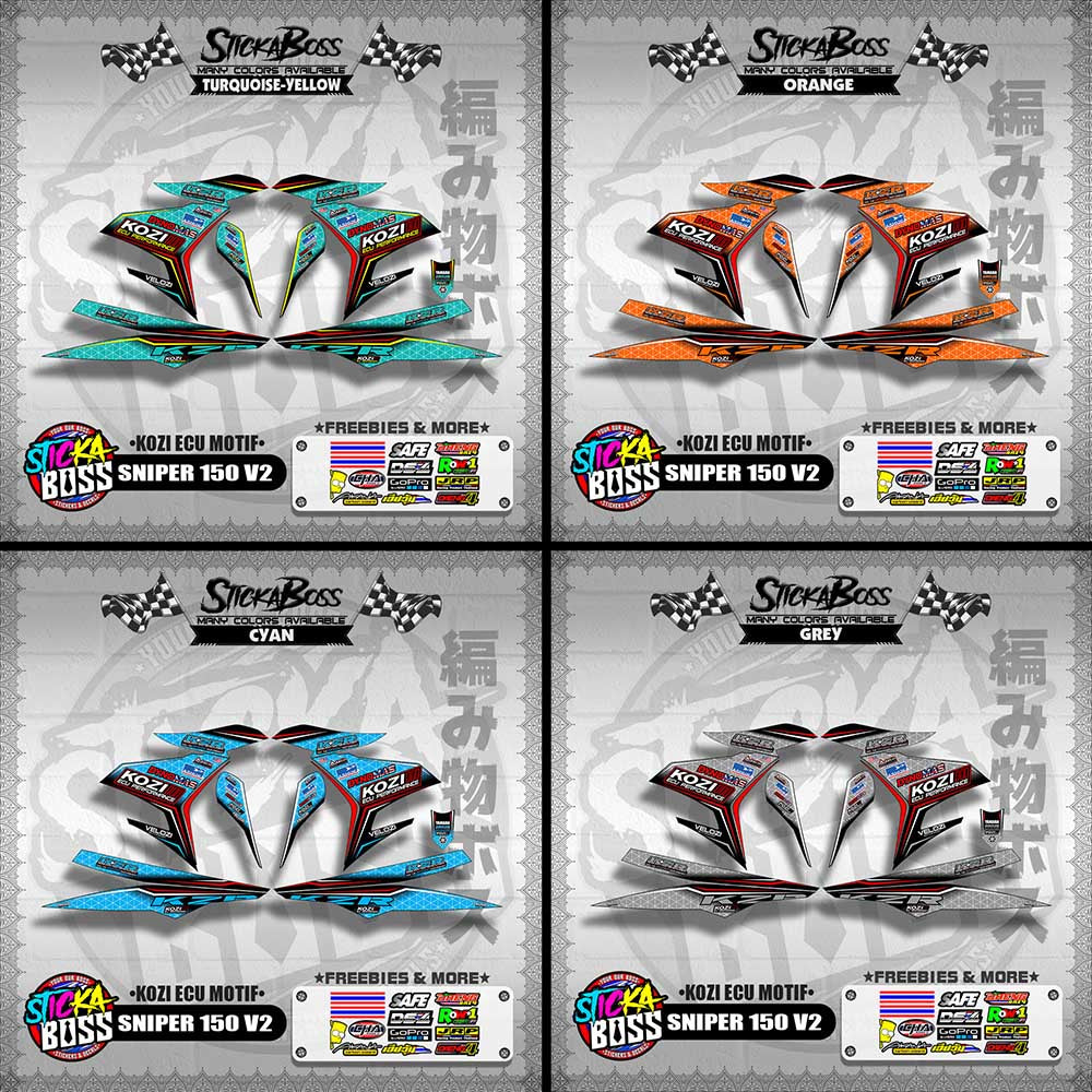 SNIPER 150 V2 DECALS ( KOZI ECU MOTIF )【WITH FREEBIES】