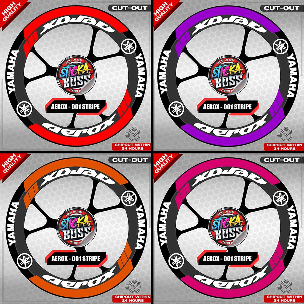 AEROX MAG STICKER SET ( 2 MAGS ) - 001 STRIPE | VINYL WATERPROOF CUT-OUT DECALS