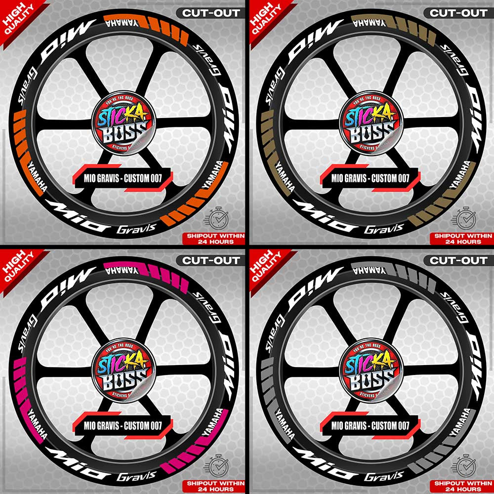 MIO GRAVIS MAG STICKER SET ( 2 MAGS ) - CUSTOM 007 | VINYL WATERPROOF CUT-OUT DECALS