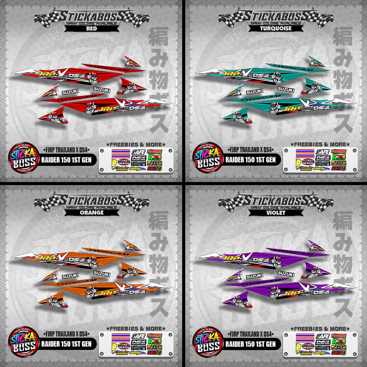 RAIDER 150 1ST GEN DECALS ( JRP THAILAND X DS4 )【WITH FREEBIES】