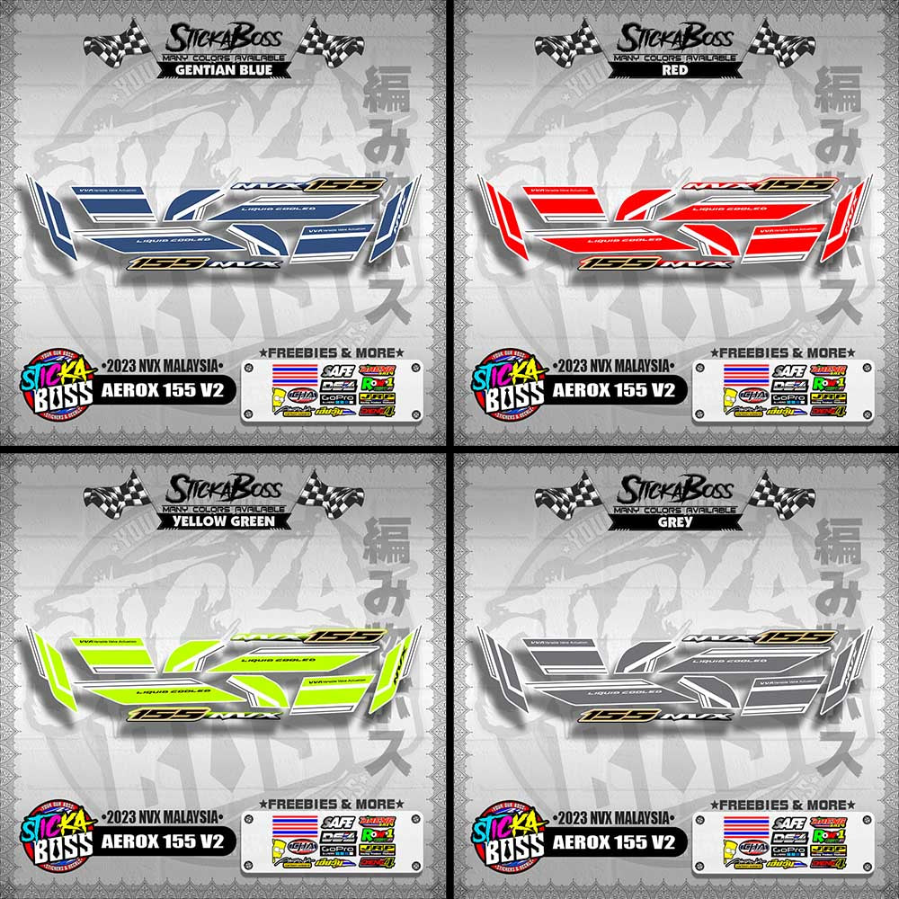 AEROX 155 V2 DECALS ( 2023 NVX MALAYSIA )【WITH FREEBIES】