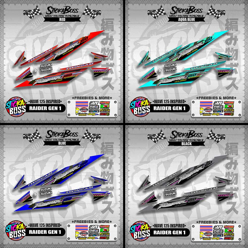 RAIDER GEN 1 DECALS ( WAVE 125 INSPIRED )【WITH FREEBIES】