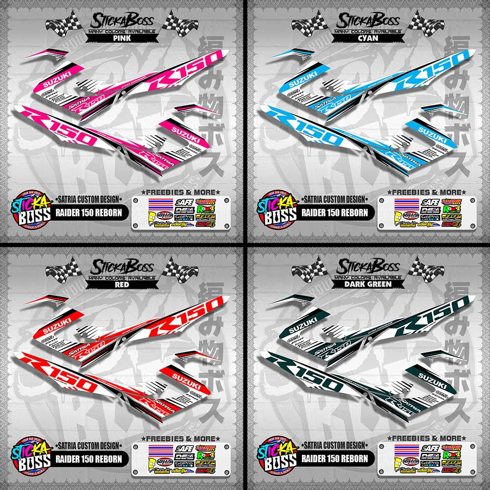 RAIDER 150 REBORN DECALS ( SATRIA CUSTOM DESIGN )【WITH FREEBIES】