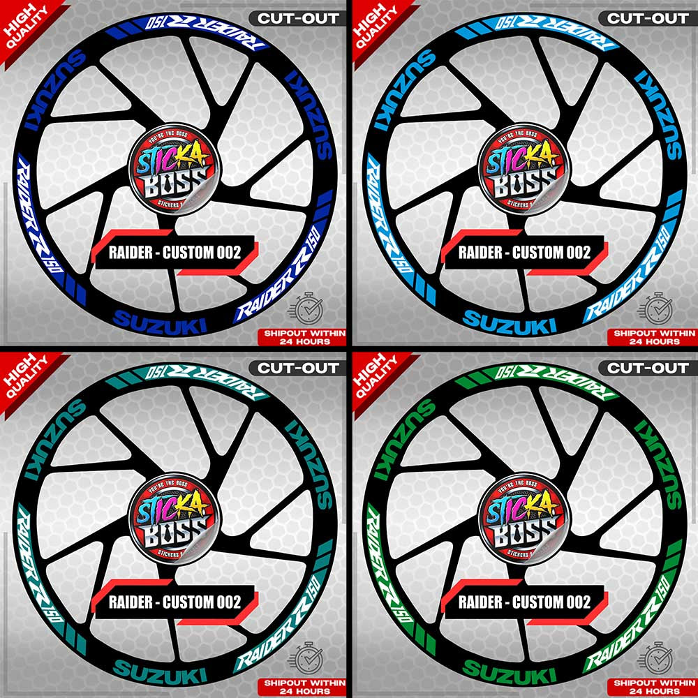 RAIDER R150 MAG STICKER SET ( 2 MAGS ) - CUSTOM 002 | VINYL WATERPROOF CUT-OUT DECALS