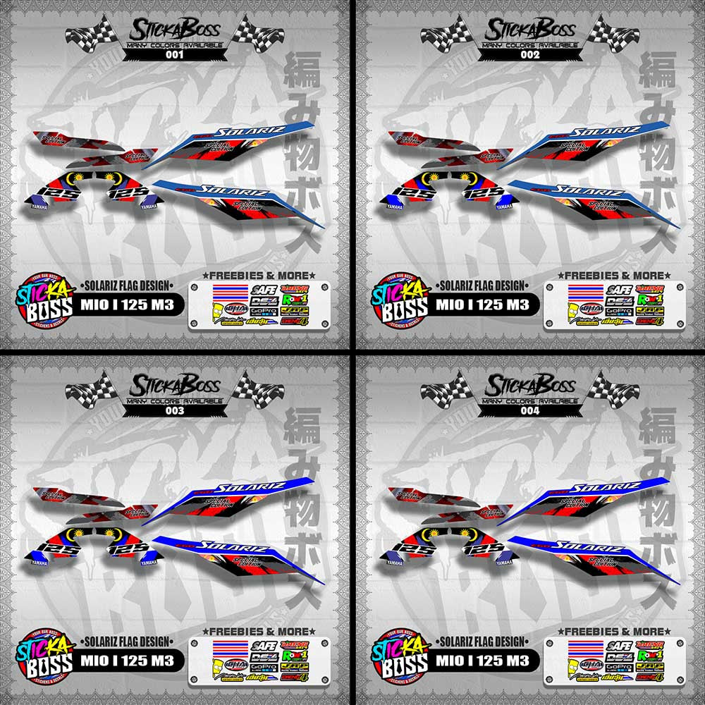 MIO I 125 M3 MALAYSIAN DECALS ( SOLARIZ FLAG DESIGN )【WITH FREEBIES】