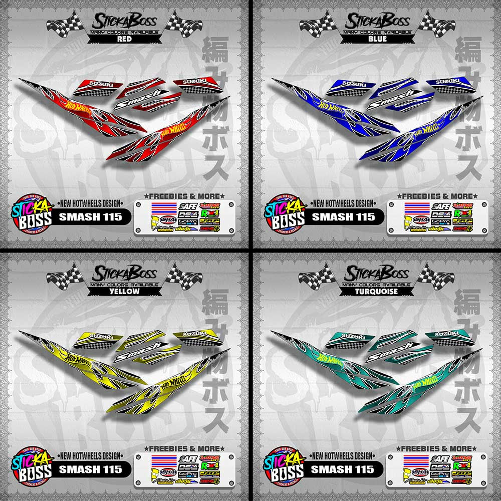 SMASH 115 DECALS ( NEW HOTWHEELS DESIGN )【WITH FREEBIES】
