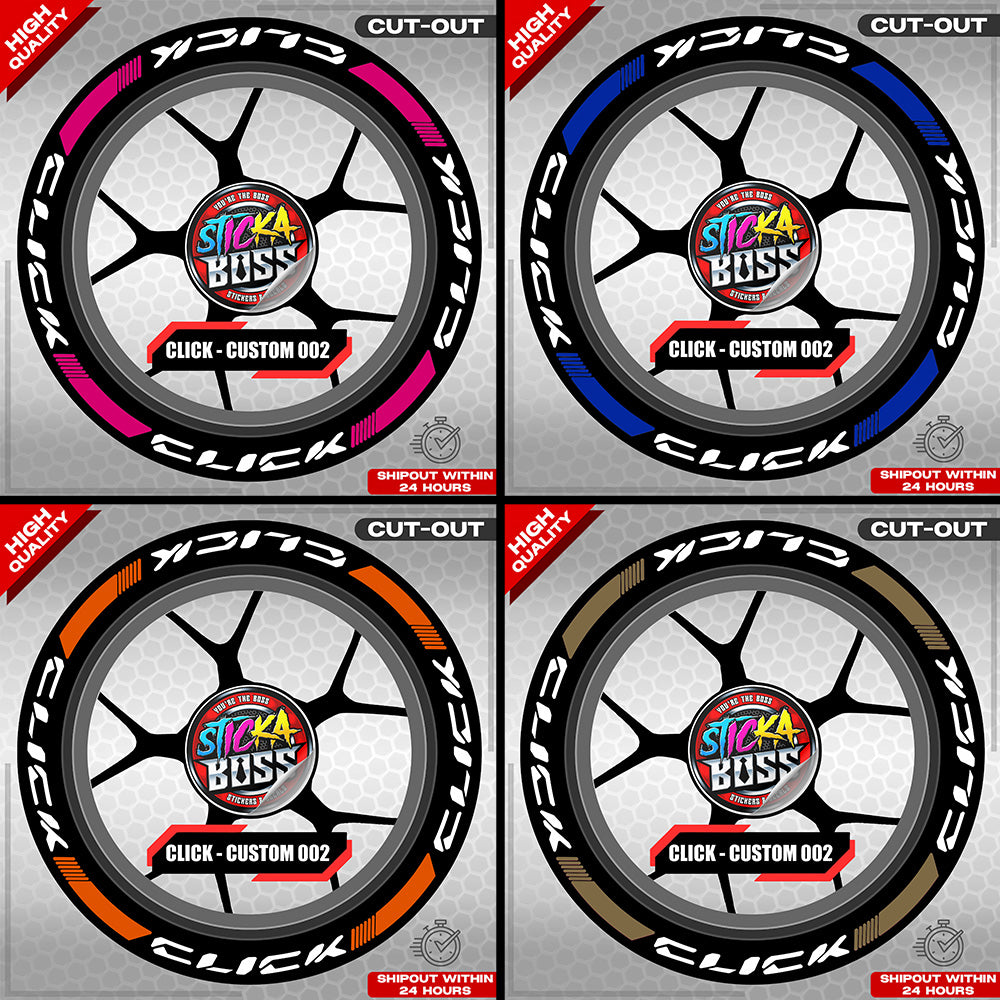 CLICK 125 / 150 / 160 MAGS STICKER SET ( 2 MAGS ) - CUSTOM 002 | VINYL WATERPROOF CUT-OUT DECALS