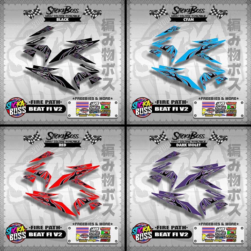 BEAT FI V2 DECALS ( FIRE PATH )【WITH FREEBIES】