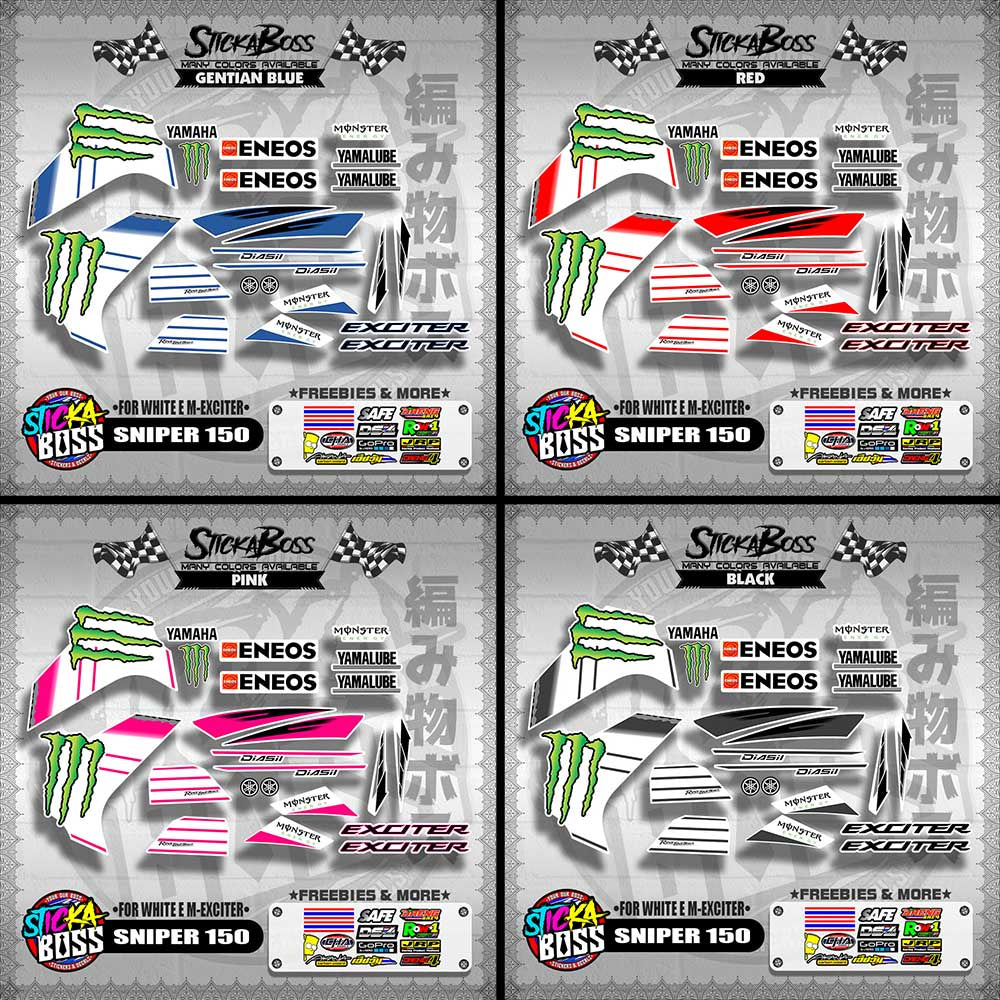 SNIPER 150 DECALS ( FOR WHITE E M-EXCITER )【WITH FREEBIES】