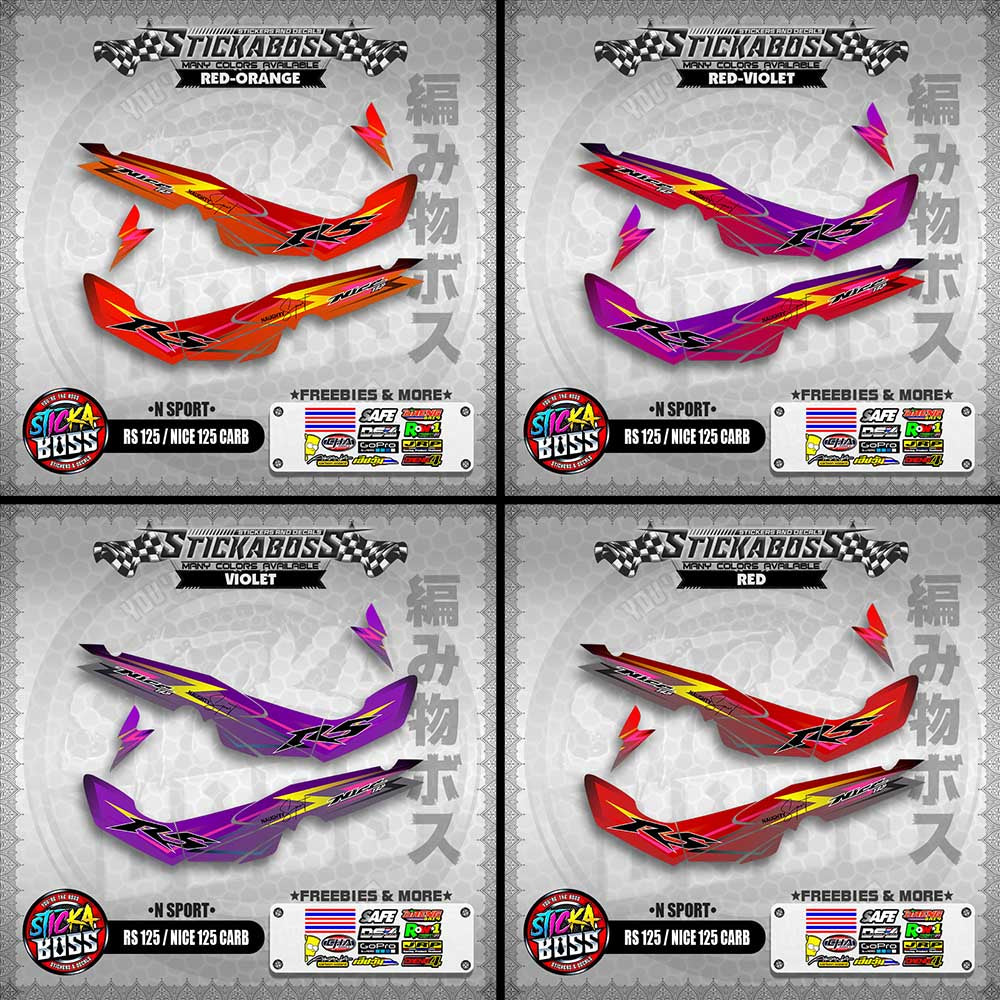 RS 125 NICE / 125 CARB STICKER DECALS ( N SPORT )【WITH FREEBIES】