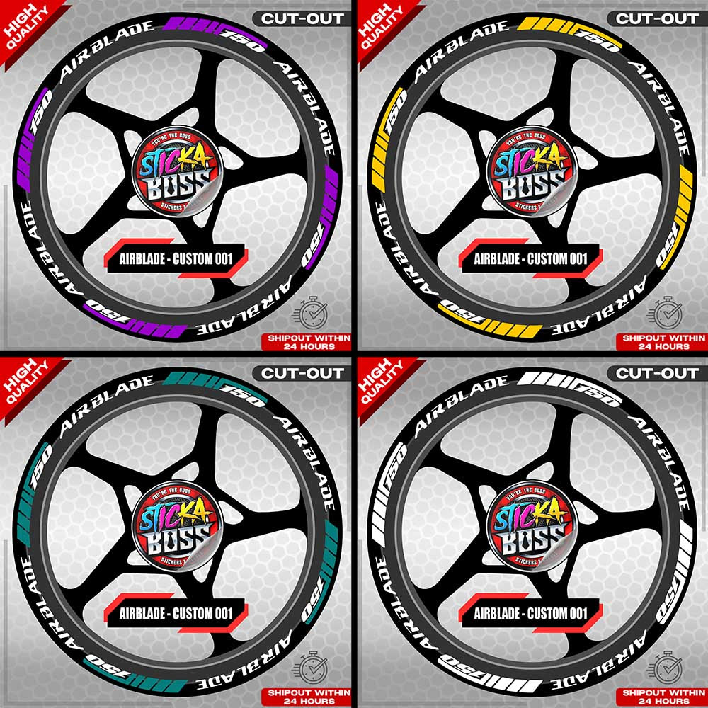 AIRBLADE 150 MAG STICKER SET ( 2 MAGS ) - CUSTOM 001 | VINYL WATERPROOF CUT-OUT DECALS