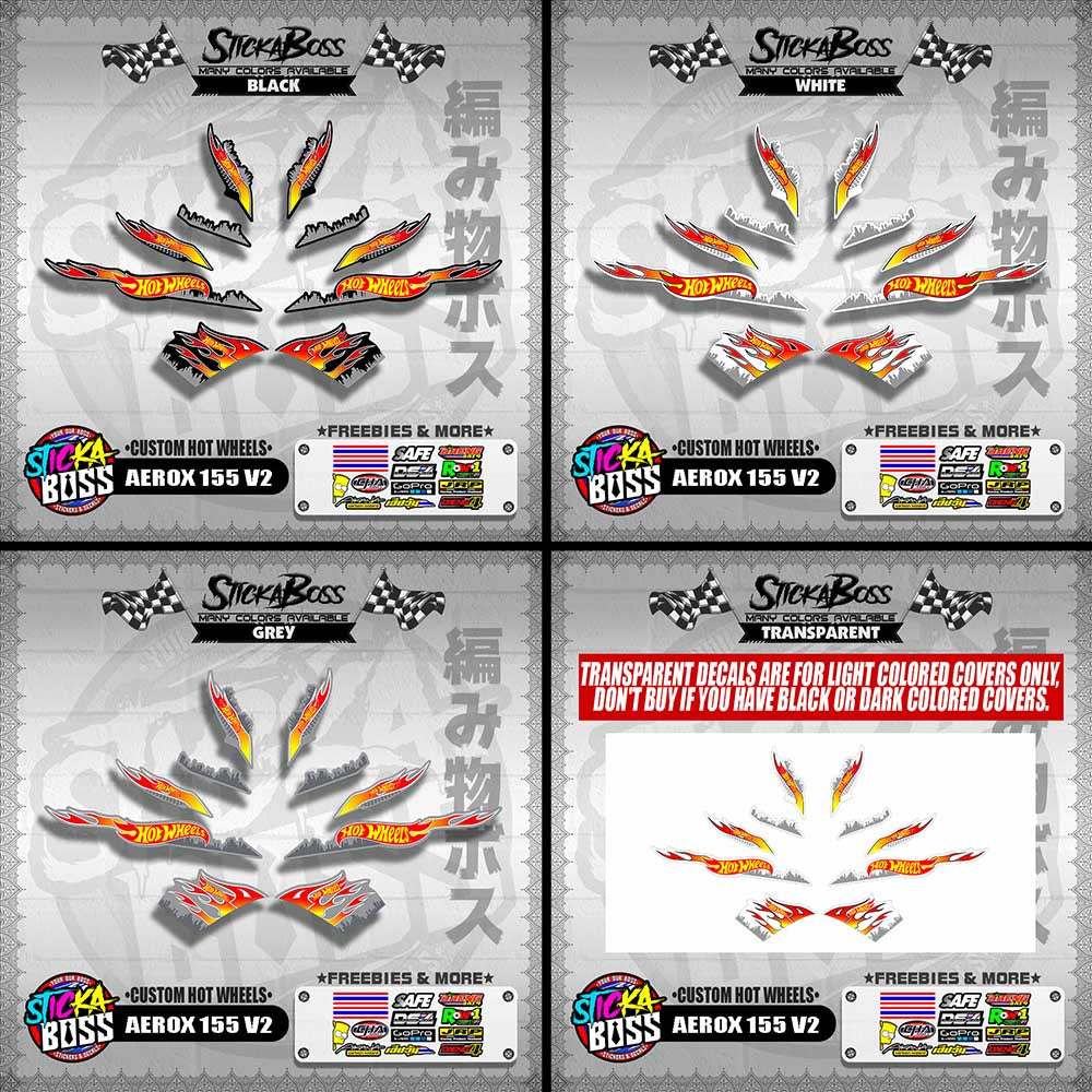 AEROX 155 V2 DECALS ( CUSTOM HOT WHEELS )【WITH FREEBIES】