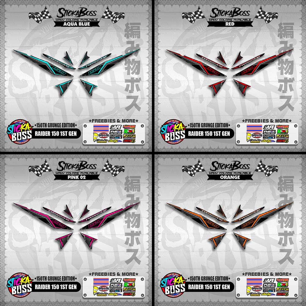 RAIDER 150 1ST GEN DECALS ( 150TH GRUNGE EDITION )【WITH FREEBIES】