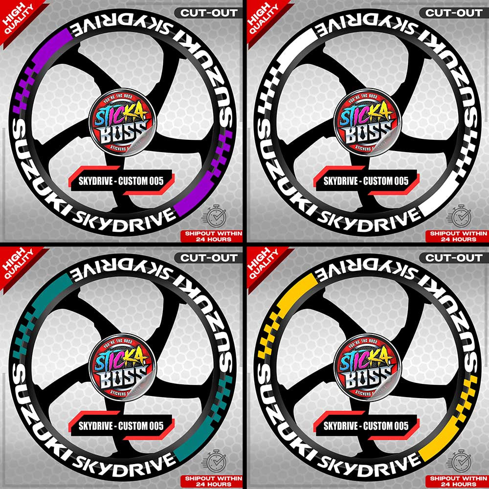 SKYDRIVE MAG STICKER SET ( 2 MAGS ) - CUSTOM 005 | VINYL WATERPROOF CUT-OUT DECALS