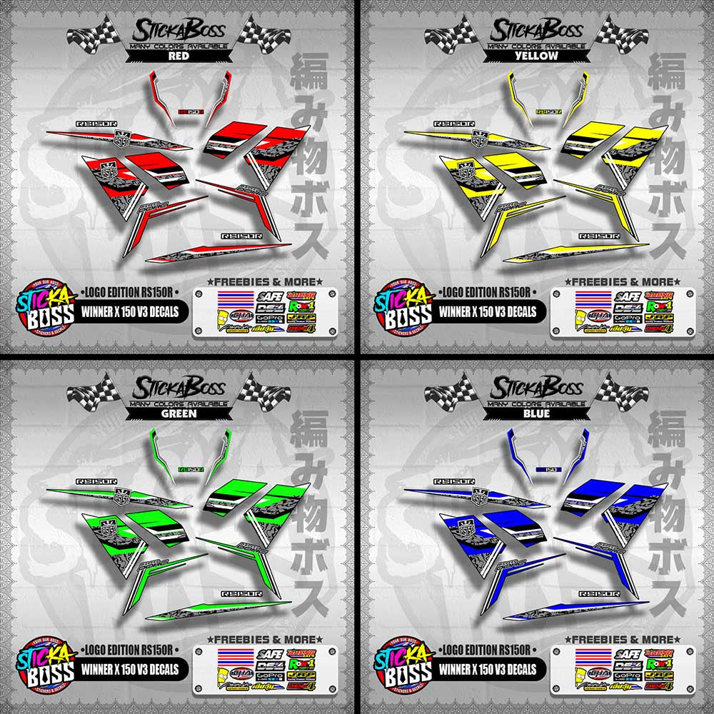 WINNER X 150 V3 DECALS ( LOGO EDITION RS150R )【WITH FREEBIES】