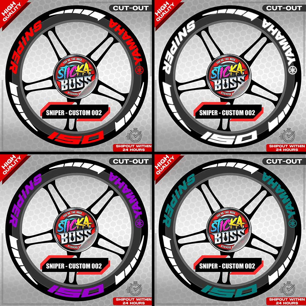 SNIPER 150 / 155 MAGS STICKER SET ( 2 MAGS ) - CUSTOM 002 | VINYL WATERPROOF CUT-OUT DECALS