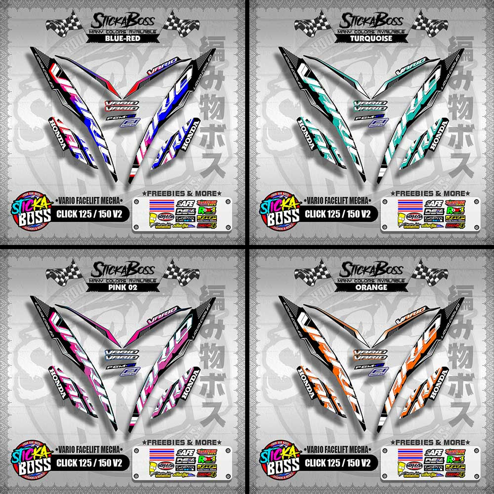 CLICK 125 / 150 V2 DECALS ( VARIO FACELIFT MECHA )【WITH FREEBIES】