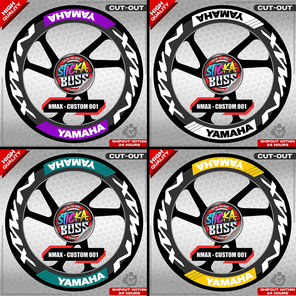 NMAX 155 MAGS STICKER SET ( 2 MAGS ) - CUSTOM 001 | VINYL WATERPROOF CUT-OUT DECALS