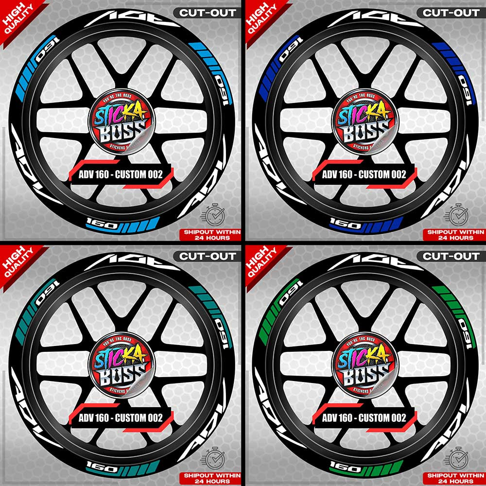 ADV 160 MAG STICKER SET ( 2 MAGS ) - CUSTOM 002 | VINYL WATERPROOF CUT-OUT DECALS
