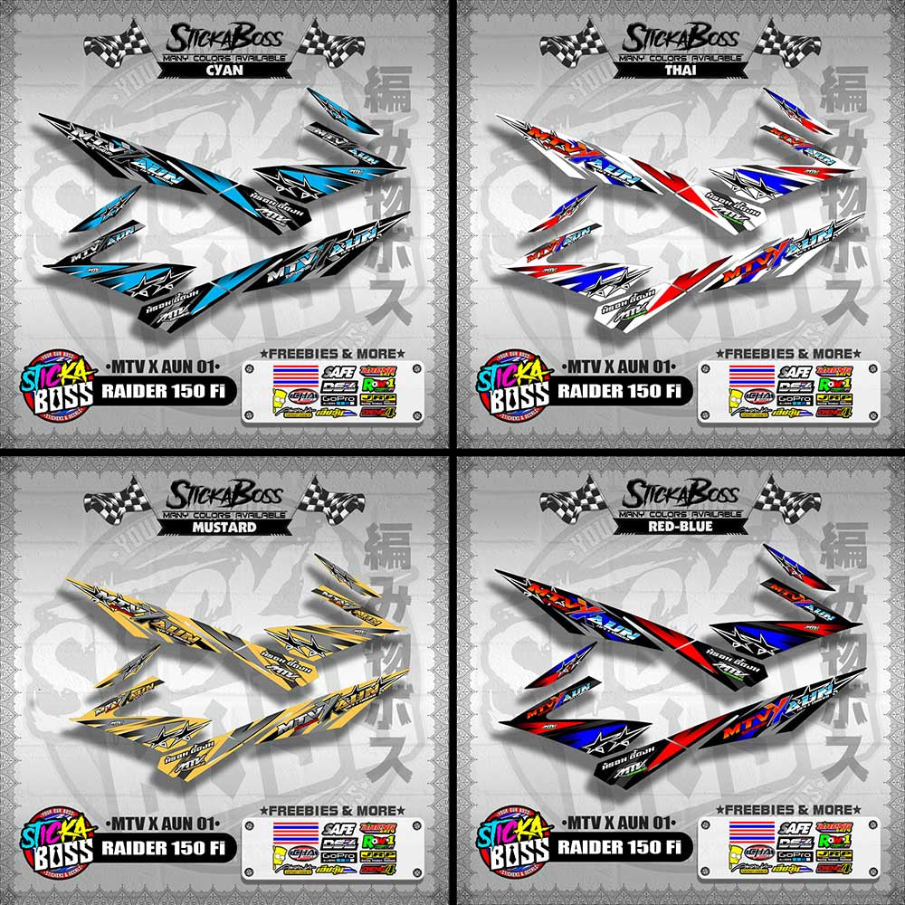 RAIDER 150 Fi DECALS ( MTV X AUN 01 )【WITH FREEBIES】
