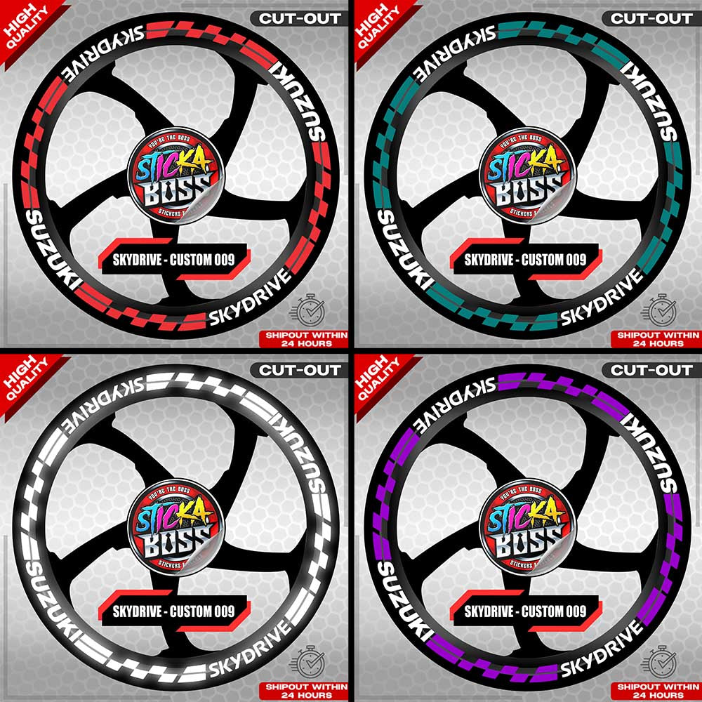 SKYDRIVE MAG STICKER SET ( 2 MAGS ) - CUSTOM 009 | VINYL WATERPROOF CUT-OUT DECALS