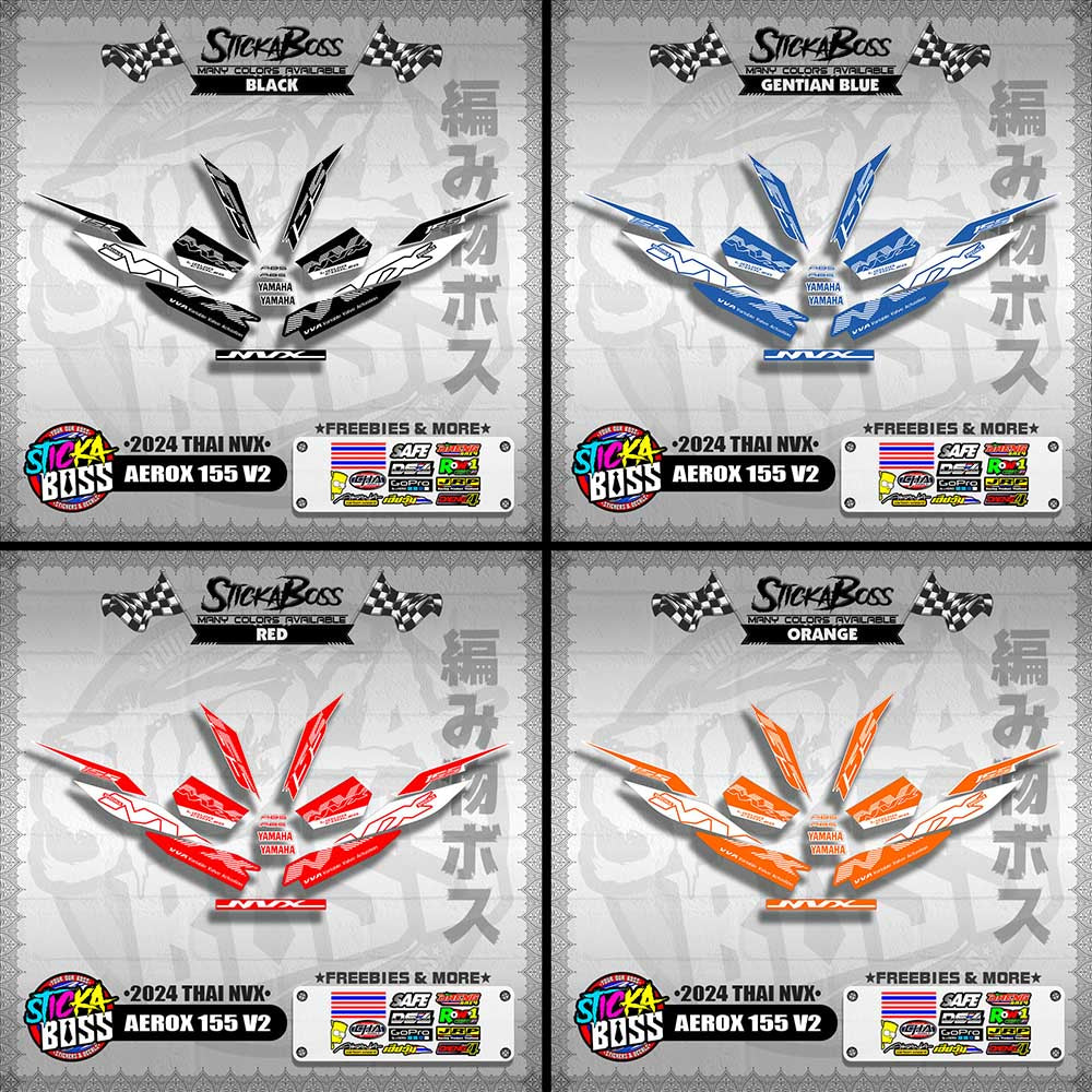 AEROX 155 V2 DECALS ( 2024 THAI NVX )【WITH FREEBIES】