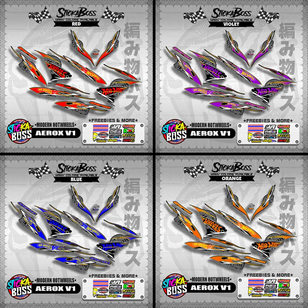 AEROX V1 DECALS ( MODERN HOTWHEELS )【WITH FREEBIES】