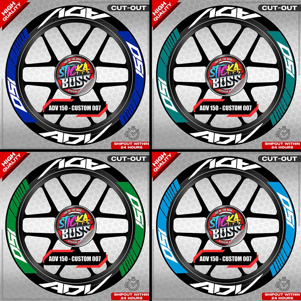ADV 150 MAG STICKER SET ( 2 MAGS ) - CUSTOM 007 | VINYL WATERPROOF CUT-OUT DECALS