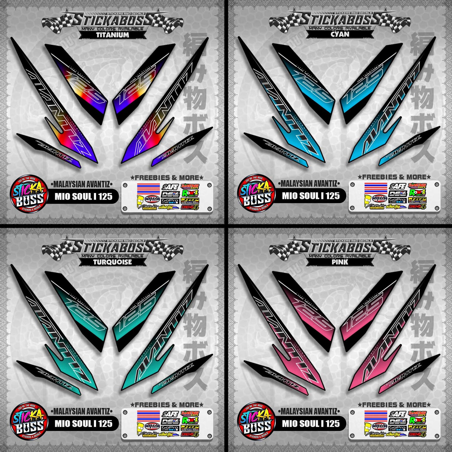 MIO SOUL I 125 STICKER DECALS ( MALAYSIAN AVANTIZ )【WITH FREEBIES】