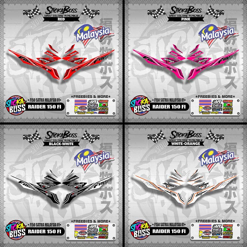 RAIDER 150 FI MALAYSIAN DECALS ( F150 SATRIA MALAYSIA 01 )【WITH FREEBIES】