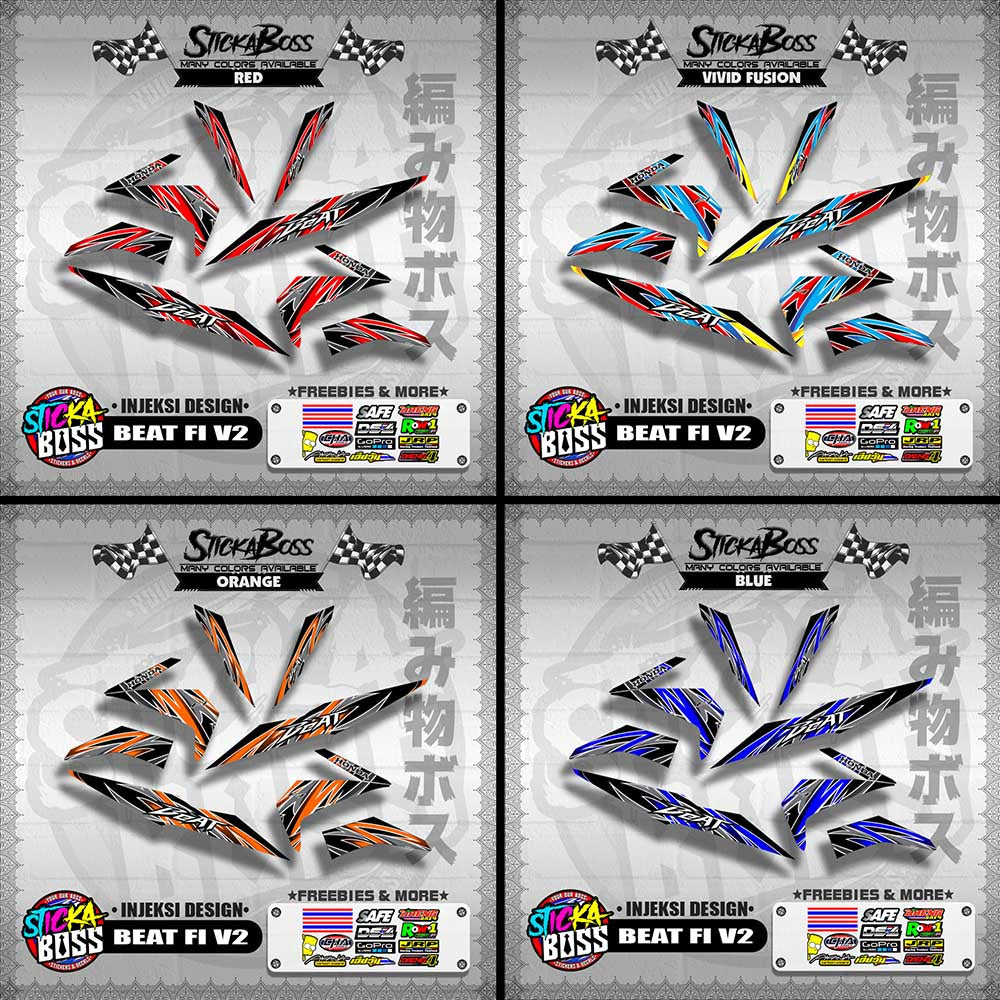 BEAT FI V2 DECALS ( INJEKSI DESIGN )【WITH FREEBIES】