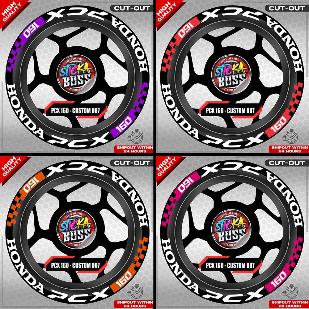 PCX 160 MAG STICKER SET ( 2 MAGS ) - CUSTOM 007 | VINYL WATERPROOF CUT-OUT DECALS