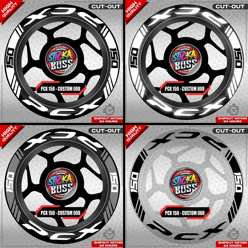 PCX 150 MAG STICKER SET ( 2 MAGS ) - CUSTOM 008 | VINYL WATERPROOF CUT-OUT DECALS